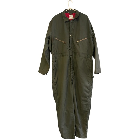 OshKosh Bgosh Union Made Sanforized Coveralls Green Vintage Size 50 Mechanic - Picture 1 of 13